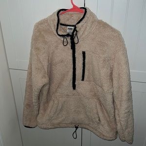 Tan Pink Brand Teddy Jacket.